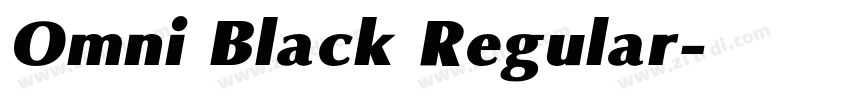 Omni Black Regular字体转换